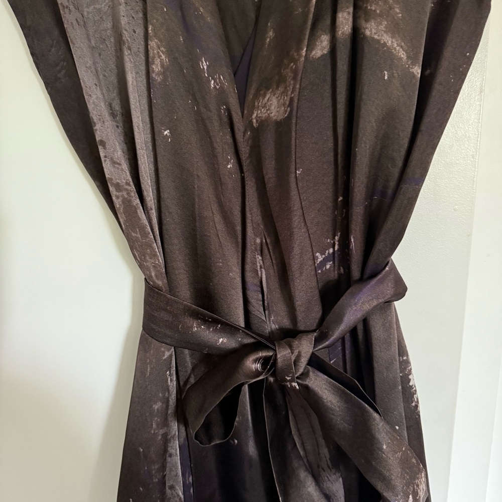 MaxMara 100% Silk Tie-Waist Dress